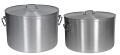 Large Aluminium Stock Pots / Sauce Pots / Patila w/ Lids (Pack of 2) 